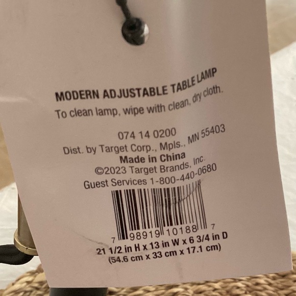 Threshold Brass and Black Adjustable Table Lamp - Picture 7 of 8